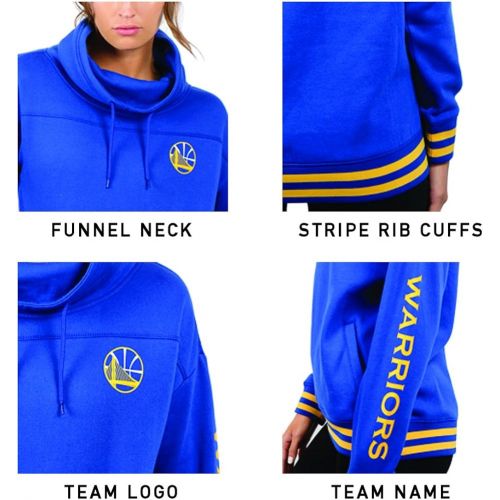  Ultra Game NBA Womens Fleece Pullover Sweatshirt Funnel Neck