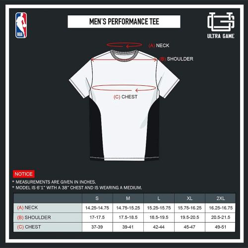  Ultra Game NBA Mens Contrast Active Tee Shirt