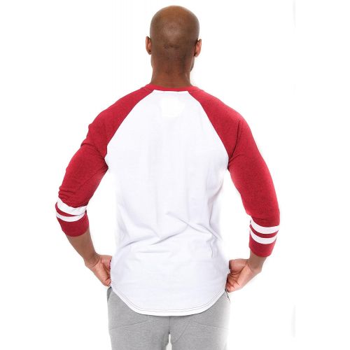  Ultra Game NFL Mens T Raglan Baseball 3/4 Long Sleeve Tee Shirt