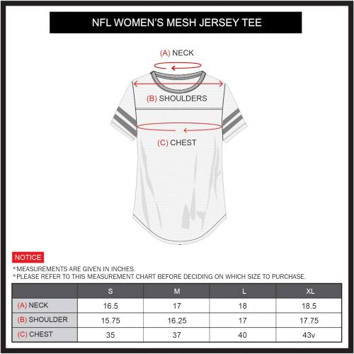  Ultra Game NFL Womens Soft Mesh Jersey Varsity Tee Shirt