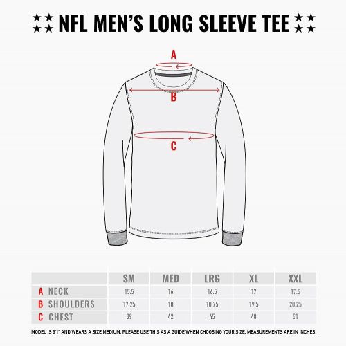  Ultra Game NFL Mens T-Shirt Active Basic Long Sleeve Tee Shirt