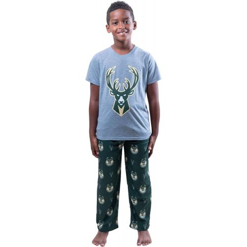  Ultra Game NBA Boys 2 Piece Pjs Lounge Pants And Tee Set