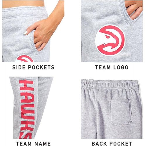  Ultra Game NBA Womens Jogger Pants Active Logo Fleece Sweatpants