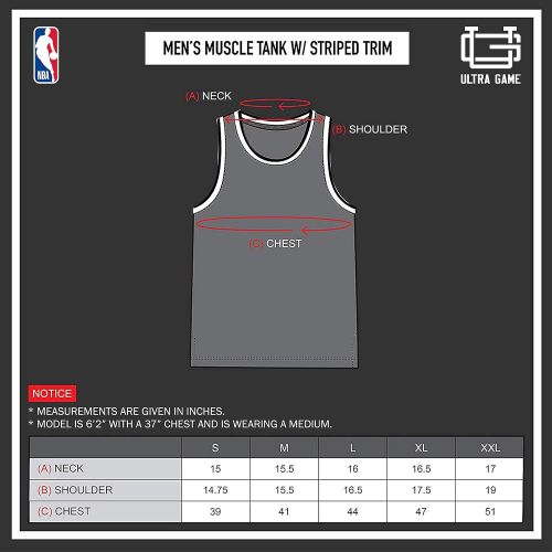  Ultra Game NBA Mens Sleeveless Jersey Tank Top Tee Shirt