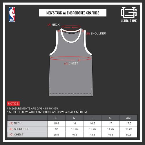  Ultra Game NBA Jersey Tank Top Mesh Sleeveless Muscle T-Shirt