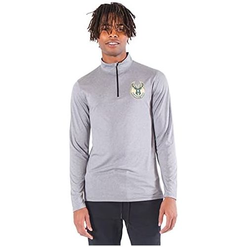  Ultra Game NBA Mens Quarter Zip Long Sleeve Pullover T-Shirt