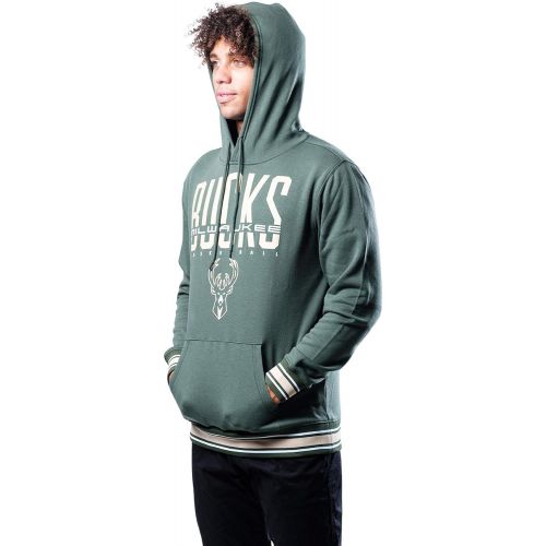  Ultra Game NBA Mens Stripe Soft Fleece Pullover Hoodie Sweatshirt