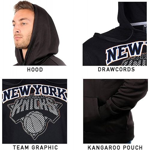  Ultra Game NBA Mens Fleece Hoodie Pullover Sweatshirt Primo Metallic