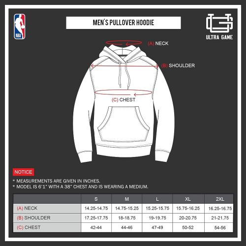  Ultra Game NBA Mens Fleece Hoodie Pullover Sweatshirt Primo Metallic