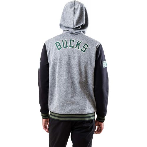  Ultra Game NBA Mens Full Zip Fleece Hoodie Letterman Varsity Jacket