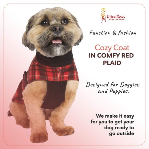  Ultra Paws Cozy Coat, Comfy Red Plaid