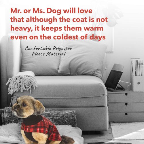  Ultra Paws Cozy Coat, Comfy Red Plaid