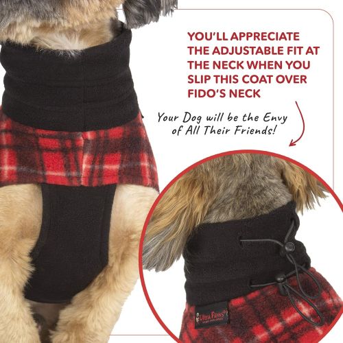  Ultra Paws Cozy Coat, Comfy Red Plaid