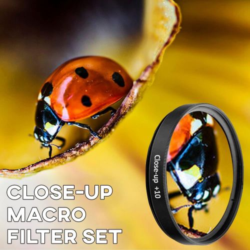  Ultra Pro 46mm Digital Pro High-Resolution Close-Up Macro Filter Set (+1, 2, 4, and +10 Diopters) with Filter Carry Case for Select Panasonic Digital Cameras