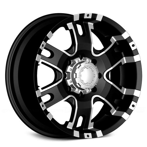 Ultra Wheel 202B Baron Matte Black Wheel with Painted (17 x 9. inches /6 x 135 mm, 25 mm Offset)