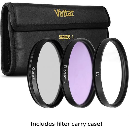  55mm UltraPro Professional Filter Bundle for Lenses with a 55mm Filter Size - Includes 7 Filters (UV, CPL, FL-D, 1, 2, 4, 10 Macro Close-Up Filters), Lens Hoods, & More