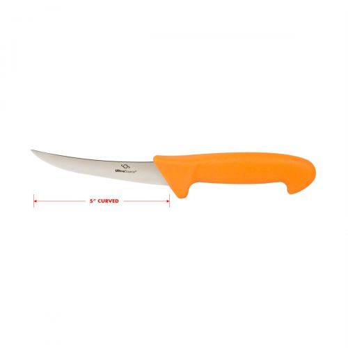 UltraSource Boning Knife, 5 Curved/Semi-Flexible Blade, Polypropylene Handle