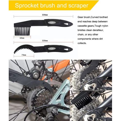  자전거 정비 공구 수리Ultrafashs Bike Chain Cleaner Lube Set with Bicycle Degrease,Wet Lubricant,Chain Scrubber for Cleaning Bike Chains,Rear Cogs,Chainrings.Bike Oil(2oz),Degreaser(10or17oz).Bottle.