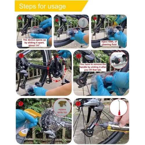  자전거 정비 공구 수리Ultrafashs Bike Chain Cleaner Lube Set with Bicycle Degrease,Wet Lubricant,Chain Scrubber for Cleaning Bike Chains,Rear Cogs,Chainrings.Bike Oil(2oz),Degreaser(10or17oz).Bottle.