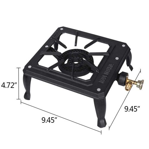  Ultrafun Eosphorus Portable Cast Iron Gas Stove Tabletop Single Burner Picnic Camping Outdoor Travel Camp Hiking Gas Cooker