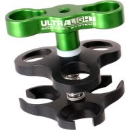 Ultralight Triple Ball Clamp with One-Side Cutouts and T-Knob (Kelp Green)