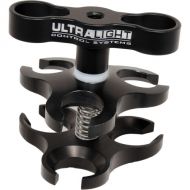 Ultralight Triple Ball Clamp with Both-Side Cutouts and T-Knob (Black)