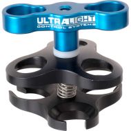 Ultralight Triple Ball Clamp with One-Side Cutouts and T-Knob (Ultra Blue)