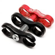 Ultralight Ball Clamp with One-Side Cutouts and Splashy Red T-Knob