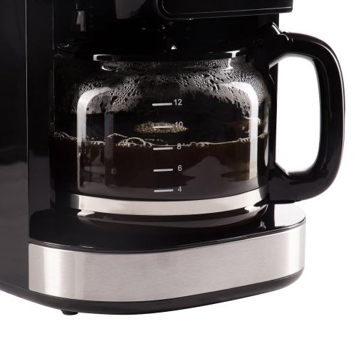  Ultratec Kaffeemaschine / Kaffee-Vollautomat mit Mahlwerk und Timerfunktion, Edelstahl/Schwarz