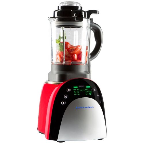  Ultratec Mixer mit Aufwarmfunktion  Multifunktions-Kuechengerat mit Touchscreen, 1.800 Watt, Smoothie Mixer, Soup Maker, Fondue und Suppenbereiter, Rot