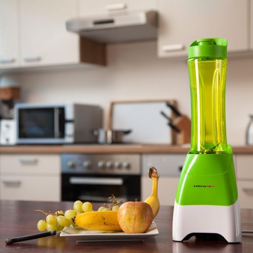  Ultratec Smoothie Maker to Go - Standmixer klein 0,7 Liter - 2 in 1 Mixer mit Flasche fuer Smoothies & Protein-Shakes zum Mitnehmen