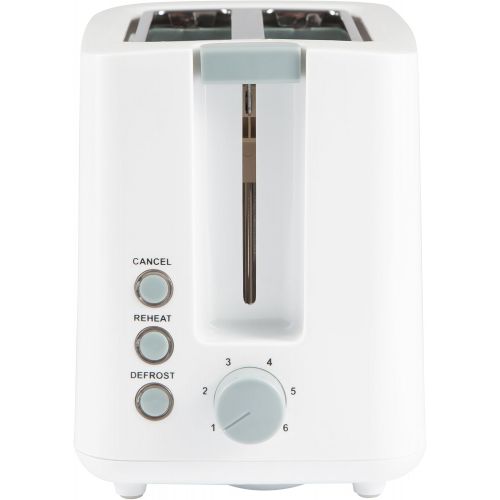  Ultratec Toaster mit zwei Toastkammern, Toaster weiss 2 Scheiben, Mini Toaster, 2 Scheiben Toaster, Mini Toaster, Cool Touch Toaster, Toaster weiss MIni, weiss, ca. 22,5 x 18 x 13,8