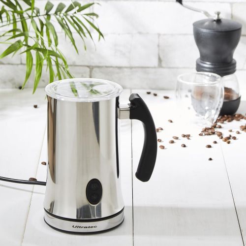  Ultratec Milk Frother and Heater Insulated Stainless Steel with Black Handle300ml