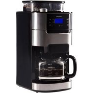 Ultratec Kaffeemaschine / Kaffee-Vollautomat mit Mahlwerk und Timerfunktion, Kaffevollautomat, Coffee machine, Kaffeemaschinevollautomat, inkl. Glaskanne und Permanentfilter, edels