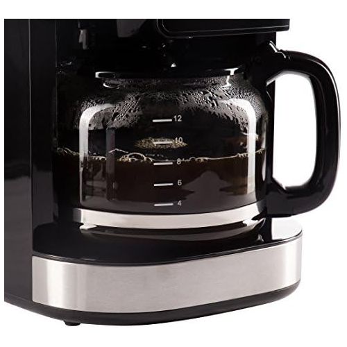  Ultratec Kaffeemaschine / Kaffee-Vollautomat mit Mahlwerk und Timerfunktion, Kaffevollautomat, Coffee machine, Kaffeemaschinevollautomat, inkl. Glaskanne und Permanentfilter, edels