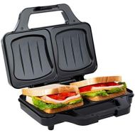 [아마존베스트]Ultratec Sandwich Toaster Electric Shell-Shaped Sandwich Maker for XXL Toast, Non-Stick Plates, with Temperature Control Light, 900 Watt, Black/Silver, Silver/black