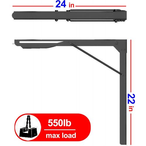  [아마존 핫딜] Ultrawall Folding Shelf Brackets, Heavy Duty Adjustable Folding Shelf Workbench Supports,24 inch Collapsible Shelf Bracket