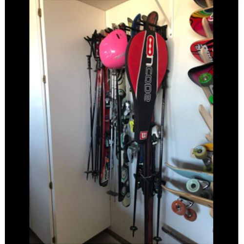  Ultrawall Ski Wall Rack, 5 Pairs of Snowboard Rack Wall Mount,Home and Garage Skiing Storage Mount Hold up to 300lbs