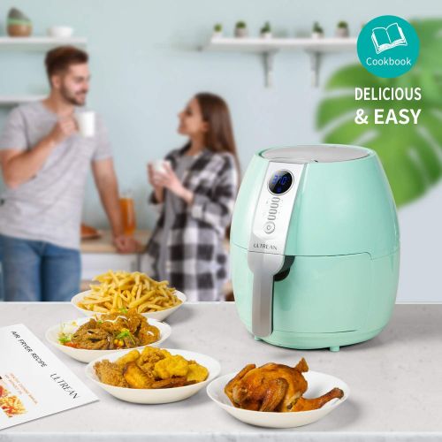  [아마존 핫딜] Ultrean Air Fryer, 4.2 Quart (4 Liter) Electric Hot Air Fryers Oven Oilless Cooker with LCD Digital Screen and Nonstick Frying Pot, ETL/UL Certified,1-Year Warranty,1500W (Blue)