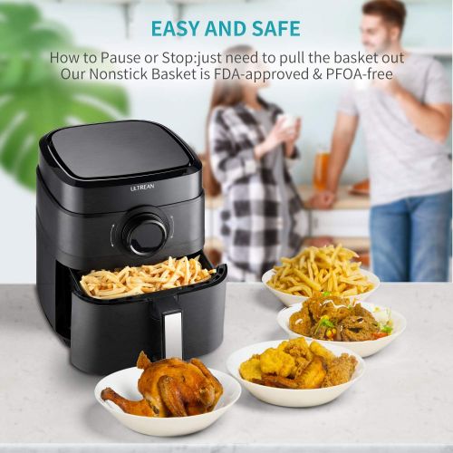  Ultrean Air Fryer, XL 6 Quart 8-in-1 Electric Hot Air Fryer Oven Oilless Cooker, Large Family Size LED Touch Control Panel and Nonstick Basket, UL Certified,1700W