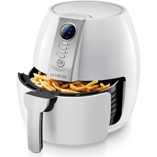  Ultrean Air Fryer, 4.2 Quart (4 Liter) Electric Hot Air Fryers Oven Oilless Cooker with LCD Digital Screen and Nonstick Frying Pot, UL Certified, 1-Year Warranty, 1500W (4L, White)