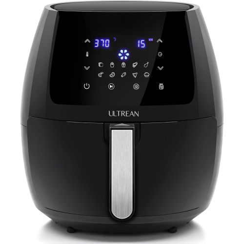  ULTREAN 5.8 Quart Air Fryer, Electric Hot Air Fryers Oilless Cooker with 10 Presets, Digital LCD Touch Screen, Nonstick Basket, 1700W, UL Listed (Black)