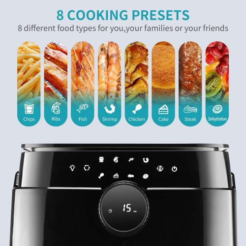  [아마존베스트]Ultrean Air Fryer, 12.5 Quart Air Fryer Oven, Toaster Oven with Rotisserie,Bake,Dehydrator,Auto Shutoff and 8 Touch Screen Preset, 8 Accessories & 50 Recipes