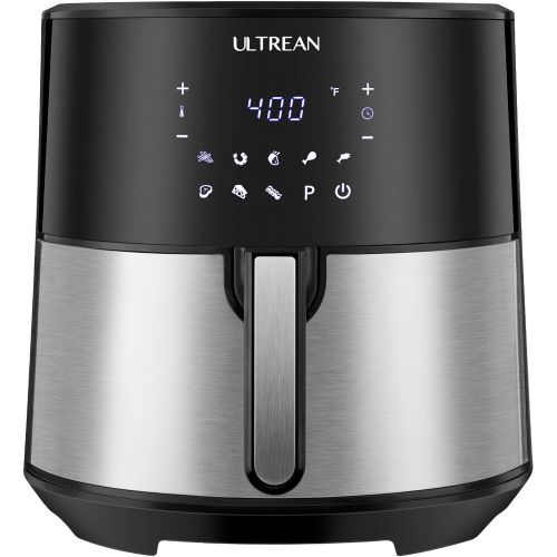  Ultrean 8 Quart Air Fryer, Electric Hot Air Fryers XL Oven Oilless Cooker with 8 Presets, LCD Digital Touch Screen and Nonstick Frying Pot, ETL Certified, Cook Book, 1-Year Warrant