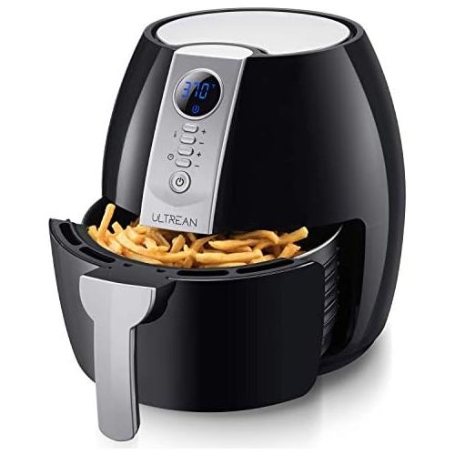  [아마존베스트]Ultrean Air Fryer, 4.2 Quart (4 Liter) Electric Hot Air Fryers Oven Oilless Cooker with LCD Digital Screen and Nonstick Frying Pot, ETL/UL Certified,1-Year Warranty,1500W (Black)