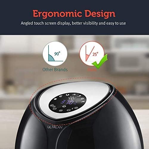  [아마존베스트]Ultrean 6 Quart Air Fryer, Large Family Size Electric Hot Air Fryers XL Oven Oilless Cooker with 7 Presets, LCD Digital Touch Screen and Nonstick Detachable Basket,UL Certified,170