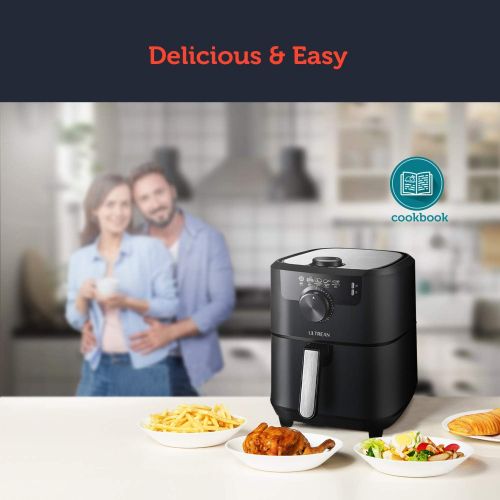  [아마존베스트]Ultrean Air Fryer, 4.5 Quart Electric Hot Air Fryers Oven Cooker with Deluxe Temperature and Time Knob, Non-Stick Basket, UL Certified, Cook Book, 1-Year Warranty, 1500w