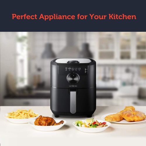  [아마존베스트]Ultrean Air Fryer, 4.5 Quart Electric Hot Air Fryers Oven Cooker with Deluxe Temperature and Time Knob, Non-Stick Basket, UL Certified, Cook Book, 1-Year Warranty, 1500w