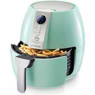 Ultrean Hot Air Fryer, 4.6.8 L Hot Air Fryer, Air Fryer, Fryer without Oil, with LCD, Recipe Book on Deutch (4L, Mint Green)