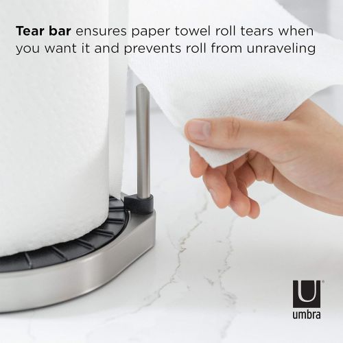  [아마존베스트]Umbra, Black/Nickel Spin Click N Holder for One-Handed Tear of Paper Towels
